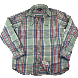 RRL Ralph Lauren Double RL Plaid Flannel Shirt L